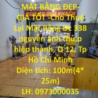 MẶT BẰNG ĐẸP- GIÁ TỐT -Cho Thuê Lại Mặt Bằng Phường Hiệp Thành Q 12, Tp Hồ Chí Minh