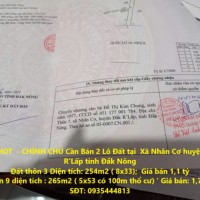 HOT HOT  - CHÍNH CHỦ Cần Bán 2 Lô Đất tại  Xã Nhân Cơ huyện Đắk R'Lấp tỉnh Đắk Nông