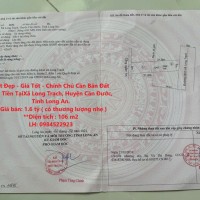 Đất Đẹp - Giá Tốt - Chính Chủ Cần Bán Đất Mặt Tiền Tại Xã Long Trạch, Ấp Xoài Đôi.