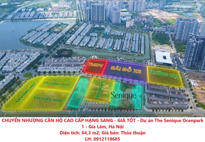 CHUYỂN NHƯỢNG CĂN HỘ CAO CẤP HẠNG SANG - GIÁ TỐT - Dự án The Senique Ocenpark 1 - Gia Lâm, Hà Nội