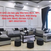 CHÍNH CHỦ cần bán gấp Nhà hẻm 30/4 , KP1, TT Dương Đông, Phú Quốc, Kiên Giang