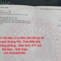 CHÍNH CHỦ Cần Bán 2 Lô Đất Liền Kề tại Xã Ea Kly, Huyện Krông Pắc, Tỉnh Đắk Lắk.