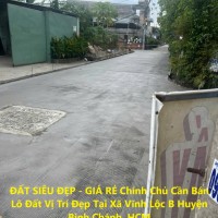 ĐẤT SIÊU ĐẸP - GIÁ RẺ Chính Chủ Cần Bán Lô Đất Vị Trí Đẹp Tại Xã Vĩnh Lộc B Huyện Bình Chánh, HCM