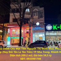 Bán Nhà Chính Chủ Mặt Tiền Nguyễn Thị Minh Khai, Phường Tân Lập (Nay Đổi Tên Là Tân Tiến) TP Nha Trang, Khánh Hoà
