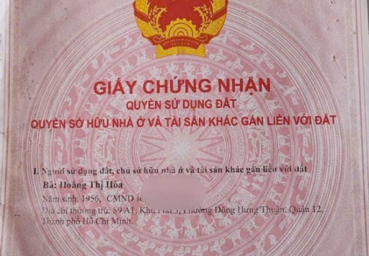 Cần bán nhanh căn nhà mặt tiền vị trí đẹp – giá tốt tại huyện Củ Chi, TPHCM
