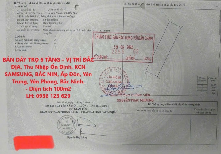 BÁN DÃY TRỌ 6 TẦNG – VỊ TRÍ ĐẮC ĐỊA, Thu Nhập Ổn Định, KCN SAMSUNG, BẮC NINH