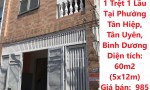 CHÍNH CHỦ Cần Bán Nhanh Nhà 1 Trệt 1 Lầu Tại Phường Tân Hiệp, Tân Uyên, Bình Dương