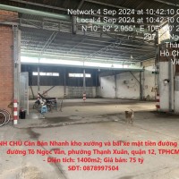 CHÍNH CHỦ Cần Bán Nhanh kho xưởng và bãi xe mặt tiền đường Tô Ngọc Vân, quận 12, TPHCM