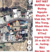 CẦN BÁN NHANH LÔ  ĐẤT MẶT ĐƯỜNG  tại Đường Nguyễn Khuyến, P Vĩnh Hải, TP Nha Trang, Khánh Hòa
