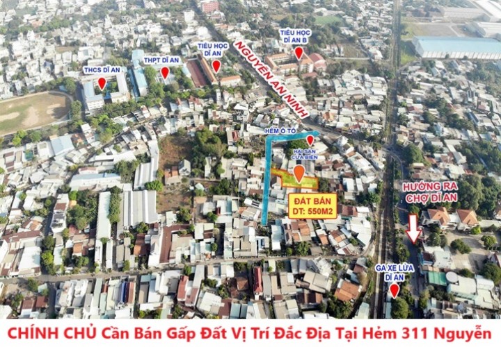 CHÍNH CHỦ Cần Bán Gấp Đất Vị Trí Đắc Địa Tại Hẻm 311 Nguyễn An Ninh, Dĩ An,  Bình Dương