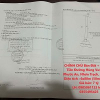 CHÍNH CHỦ Bán Đất + Nhà Mặt Tiền Đường Hùng Vương, Xã Phước An, Nhơn Trạch, Đồng Nai