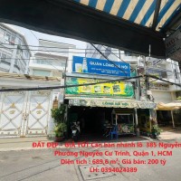 ĐẤT ĐẸP - GIÁ TỐT Cần bán nhanh lô  385 Nguyễn Trãi Phường Nguyễn Cư Trinh, Quận 1, HCM