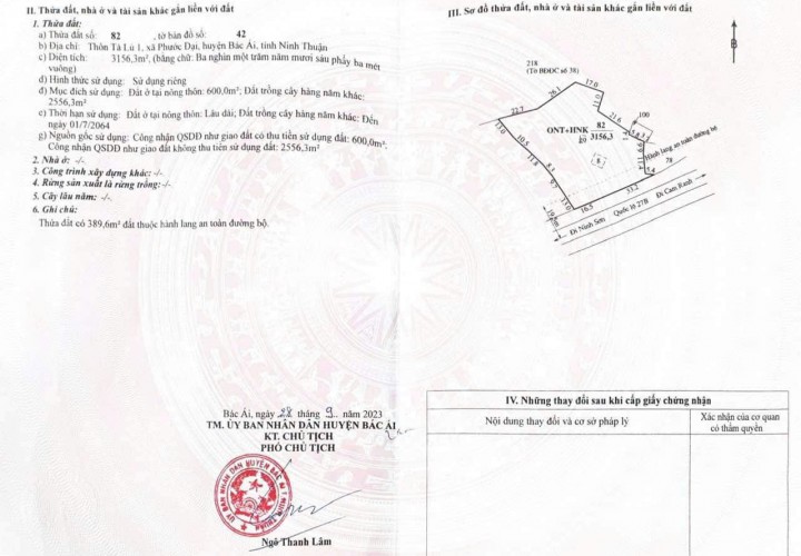 ĐẤT ĐẸP – GIÁ TỐT- CHÍNH CHỦ BÁN LÔ ĐẤT TẠI Tà Nú 1, Phước Đại, Bác Ái, Ninh Thuận