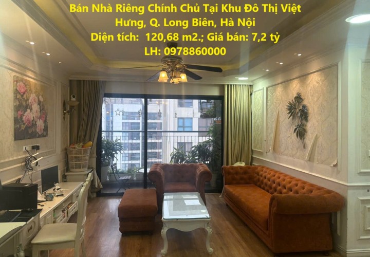 Bán Nhà Riêng Chính Chủ Tại Khu Đô Thị Việt Hưng, Q. Long Biên, Hà Nội