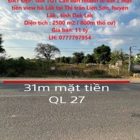 ĐẤT ĐẸP- GIÁ TỐT Cần bán nhanh lô đất 2 mặt tiền view hồ Lắk tại huyện Lăk, tỉnh Dak Lak