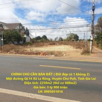 CHÍNH CHỦ CẦN BÁN ĐẤT Mặt đường QL14 Xã La Rông, Huyện Chư Pưh, Tỉnh Gia Lai