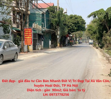 Đất đẹp- giá đầu tư Cần Bán Nhanh Đất Vị Trí Đẹp Tại huyện Hoài Đức, TP Hà Nội