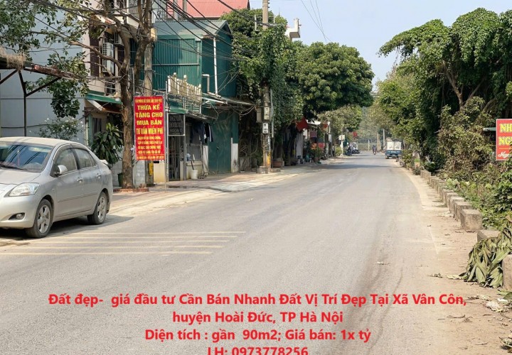 Đất đẹp-  giá đầu tư Cần Bán Nhanh Đất Vị Trí Đẹp Tại huyện Hoài Đức, TP Hà Nội