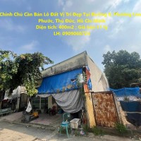 Chính Chủ Cần Bán Lô Đất Vị Trí Đẹp Tại Đường 8, Phường Long Phước, Thủ Đức, Hồ Chí Minh