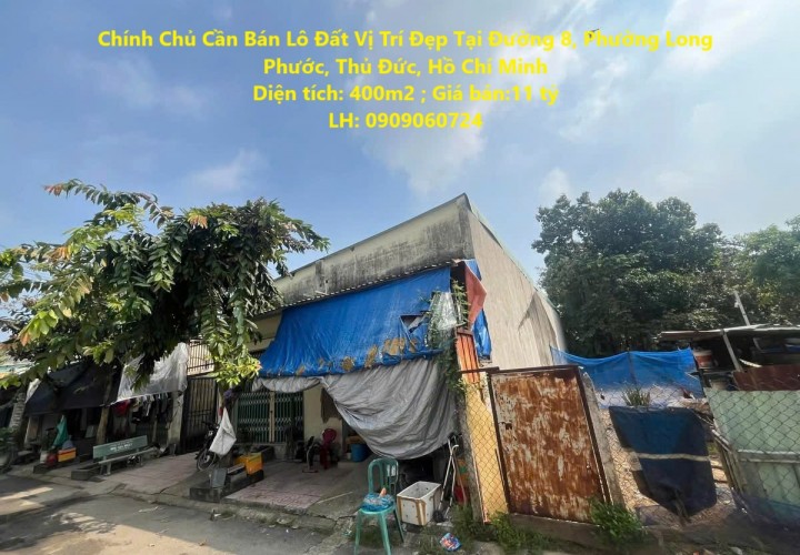 Chính Chủ Cần Bán Lô Đất Vị Trí Đẹp Tại Đường 8, Phường Long Phước, Thủ Đức, Hồ Chí Minh
