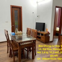 Bán Chung Cư Kim Văn Kim Lũ, Đại Kim, Hoàng Mai, Hà Nội 2,6 tỷ, 53,5 m2, 2PN, 2WC giá tốt.