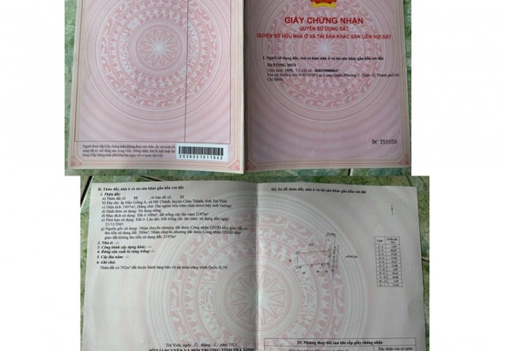 6 LÔ CHÍNH CHỦ - SỔ HỒNG RIÊNG TỪNG NỀN - Ấp Đầu Giồng A, Mỹ Chánh, Châu Thành, Trà Vinh