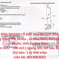 CẦN BÁN NHANH LÔ ĐẤT Khu Du Lịch Sinh Thái Cộng Đồng Trà Nhiêu , Cẩm Kim, Hội An