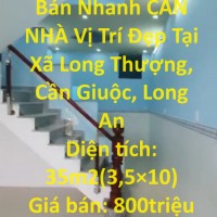 CHÍNH CHỦ Cần Bán Nhanh CĂN NHÀ Vị Trí Đẹp Tại Xã Long Thượng, Cần Giuộc, Long An