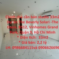 Chính chủ cần bán studio 33m2 Beverly Solari Vinhome Quận 9