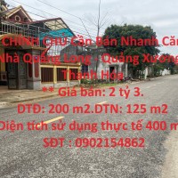 CHÍNH CHỦ Cần Bán Nhanh Căn Nhà Quảng Long - Quảng Xương - Thanh Hóa