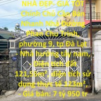 NHÀ ĐẸP- GIÁ TỐT Chính Chủ Cần Bán Nhanh Nhà Đường Phan Chu Trinh, phường 9, tp Đà Lạt