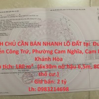 CHÍNH CHỦ CẦN BÁN NHANH LÔ ĐẤT tại  Đường Nguyễn Công Trứ, Phường Cam Nghĩa, Cam Ranh, Khánh Hòa