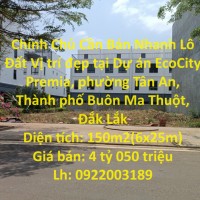 Chính Chủ Cần Bán Nhanh Lô Đất Vị trí đẹp tại Thành phố Buôn Ma Thuột, tỉnh Đắk Lắk