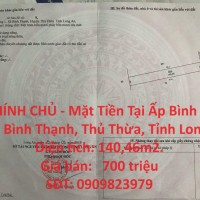 ĐẤT CHÍNH CHỦ - Mặt Tiền Tại Ấp Bình Lương 1, Xã Bình Thạnh, Thủ Thừa, Tỉnh Long An