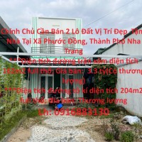 Chính Chủ Cần Bán 2 Lô Đất Vị Trí Đẹp  Tặng Nhà Tại Xã Phước Đồng, Thành Phố Nha Trang