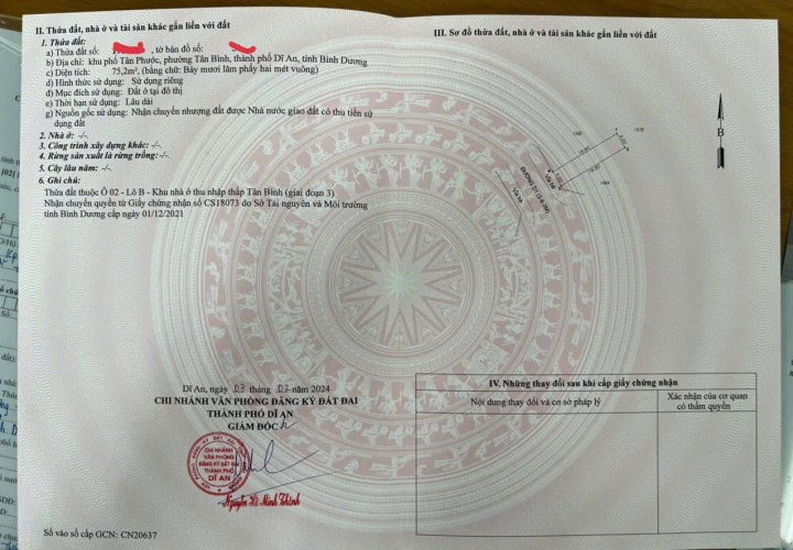 NHÀ ĐẸP - GIÁ TỐT - CHÍNH CHỦ CẦN BÁN NHANH NHÀ Tại Tân Phước - Tân Bình - Dĩ An - Bình Dương