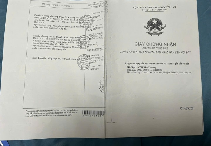 CHÍNH CHỦ Cần Bán Nhanh Nhà Đẹp Tại Đường Bờ Kinh Ấp 2 xã Mỹ Yên Huyện Bến Lức Tỉnh Long An
