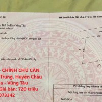 ĐẤT ĐẸP - GIÁ TỐT - CHÍNH CHỦ CẦN BÁN LÔ ĐẤT Xã Bình Trung, Huyện Châu Đức, Tỉnh Bà Rịa - Vũng Tàu