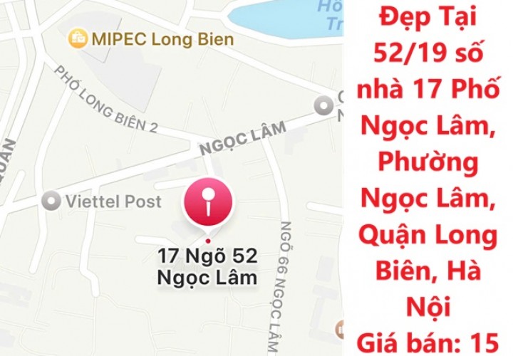 NHÀ ĐẸP - GIÁ TỐT - CHÍNH CHỦ Cần Bán Nhà Vị Trí Đẹp Tại Phường Ngọc Lâm, Quận Long Biên, Hà Nội