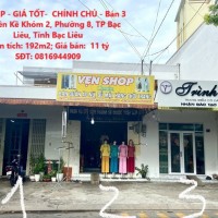 NHÀ ĐẸP - GIÁ TỐT-  CHÍNH CHỦ - Bán 3 Căn Liền Kề Khóm 2, Phường 8, TP Bạc Liêu, Tỉnh Bạc Liêu