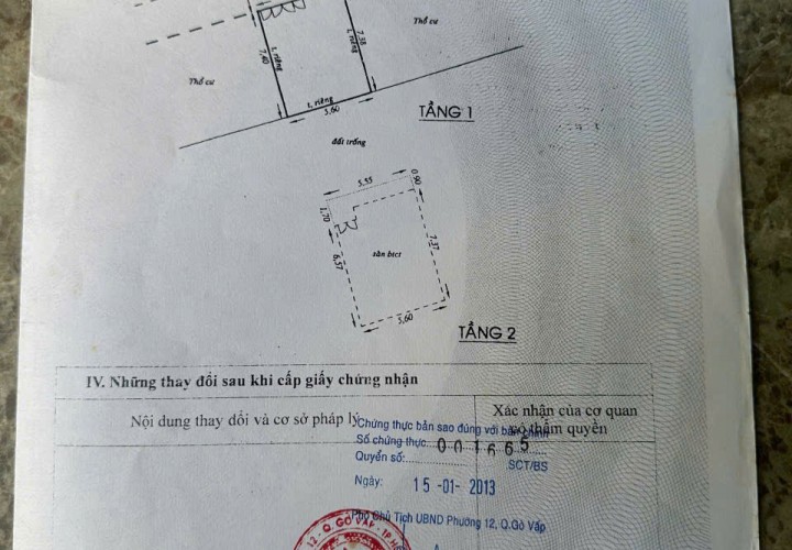 HÓT HÓT !!! HÀNG MỚI HẺM TRƯỚC  NHÀ 5M THOÁNG MÁT Vị Trí Tại Q.Gò Vấp ,TP HCM
