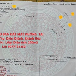 CHÍNH CHỦ BÁN ĐẤT MẶT ĐƯỜNG  TẠI xã Diên Thọ, Diên Khánh, Khánh Hòa