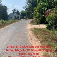 CHÍNH CHỦ CẦN BÁN Đất Mặt Tiền Đường Nhựa Tại Xã Đồng Khởi, Châu Thành, Tây Ninh
