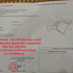 ĐẤT CHÍNH CHỦ - GIÁ TỐT Bán Gấp Lô Đất Phường Đông Mai, Quảng Yên, Quảng Ninh
