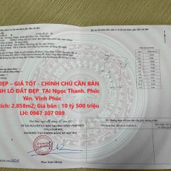 ĐẤT ĐẸP – GIÁ TỐT - CHÍNH CHỦ CẦN BÁN NHANH LÔ ĐẤT ĐẸP  TẠI Ngọc Thanh. Phúc Yên. Vĩnh Phúc
