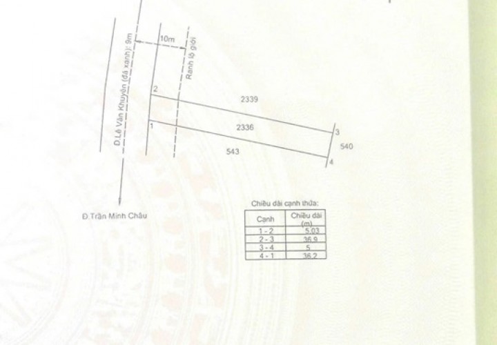 CHÍNH CHỦ CẦN BÁN Đất Mặt Tiền Đường Lê Văn Khuyên, Phường 5, TP Tân An, Long An