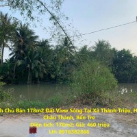 Chính Chủ Bán 178m2 Đất View Sông Tại Xã Thành Triệu, Huyện Châu Thành, Bến Tre
