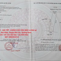 ĐẤT CHÍNH CHỦ - GIÁ TỐT -CHÍNH CHỦ CẦN BÁN Lô Đất tại Phú Hải 2, Đại Hiệp, Huyện Đại Lộc, Quảng Nam