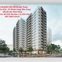 BÁN NHANH CĂN HỘ Kề Góc Thuộc Chung Cư CCU - 01 Phước Long, Nha Trang Liền Kề Góc View Sông