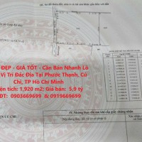 ĐẤT ĐẸP - GIÁ TỐT - Cần Bán Nhanh Lô Đất Vị Trí Đắc Địa Tại Phước Thạnh, Củ Chi, TP Hồ Chí Minh
